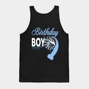 Fishing Birthday Shirt, Fishing Party Shirts, Birthday Boy 9 years old Tank Top